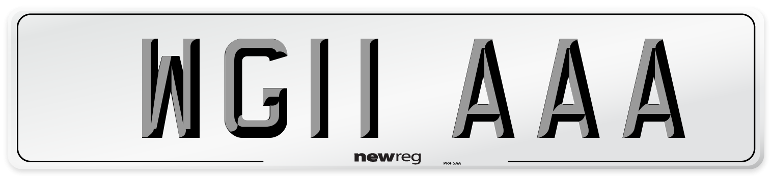 WG11 AAA Number Plate from New Reg
